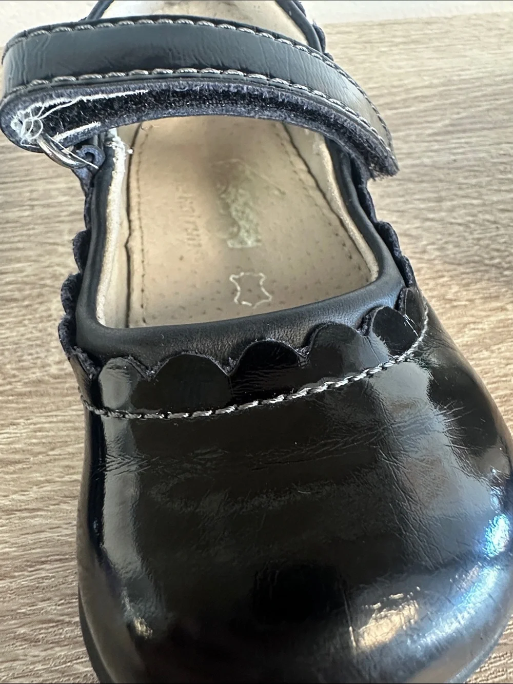See Kai Run Black Patent Scalloped Dress Party Mary Jane 7